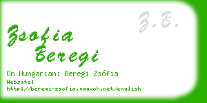 zsofia beregi business card